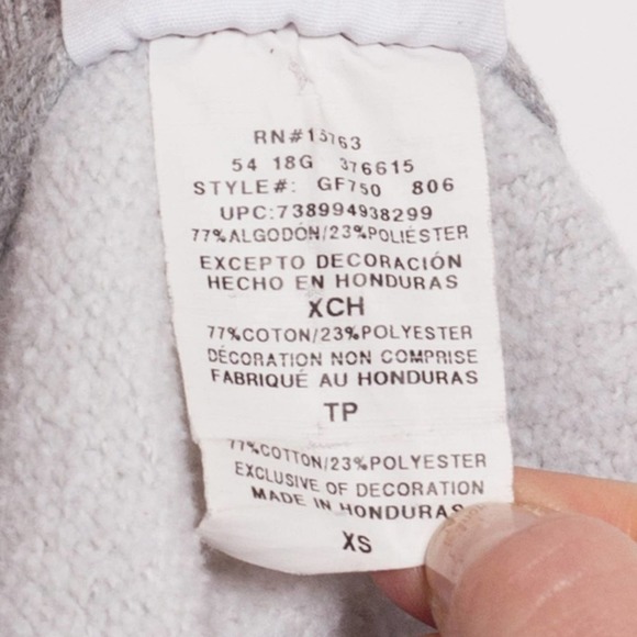 Champion Heather Grey Cropped Sweatshirt - Extra Small | Reverse Weave - Picture 7 of 9